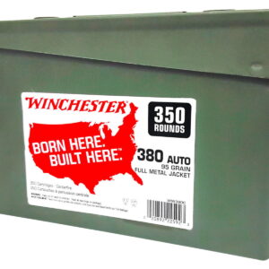 Winchester Ammo WW380C USA Ammo Can 380 ACP 95 gr Full Metal Jacket 350 Per Box/2 Case