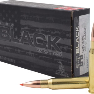 Hornady 80927 Black 308 Win 155 gr Hornady A Max 20 Per Box/10 Case
