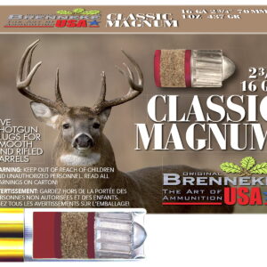 Brenneke SL162CLM Classic Magnum 16Gauge 2.75" 1oz Slug Shot 5 Per Box/50 Case