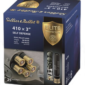 Sellier & Bellot SB410SDB Self Defense 410 Gauge 3" 15 Pellets 11/16 oz 000 Buck Shot 25 Bx/ 20 Case