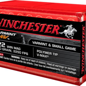 Winchester Ammo S22M2PT Varmint HV 22 WMR 30 gr Hornady V Max 50 Per Box/20 Case