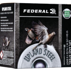 Federal USH126 Upland Field & Range 12Gauge 2.75" 1 1/8oz 6Shot 25 Per Box/10 Case