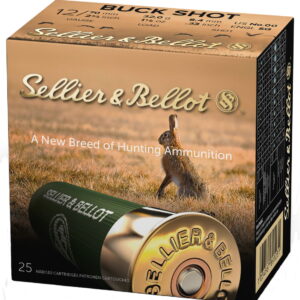 Sellier & Bellot SB12BSG Hunting 12 Gauge 2.75" 9 Pellets 1 1/8 oz 00 Buck Shot 25 Bx/ 10 Case