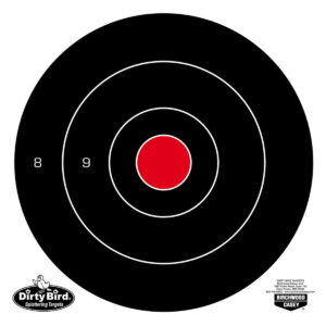 Birchwood Casey 35825 Dirty Bird 8" Bullseye Tagboard Hanging Black/White 25 Per Pkg