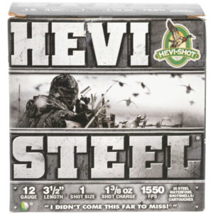 HEVI-Shot HS65001 HEVI-Steel 12 Gauge 3.50" 1 3/8 oz 1 Shot 25 Per Box/10 Case
