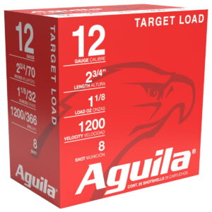 Aguila 1CHB1358 Target Load Competition 12Gauge 2.75" 1 1/8oz 8Shot 25 Per Box/10 Case