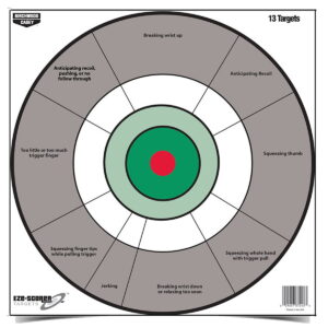 Birchwood Casey 37245 EZE-Scorer 12" Bullseye Paper Hanging Gray/White 13 Per Pkg