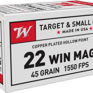 Winchester Ammo USA22M USA Dynapoint 22 WMR 45 gr Copper Plated Hollow Point 50 Per Box/40 Case