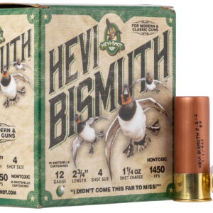 HEVI-Shot HS14704 HEVI-Bismuth 12 Gauge 2.75" 1 1/4 oz Bismuth 4 Shot 25 Per Box/10 Case