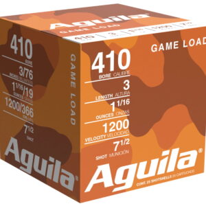 Aguila 1CHB4127 Birdshot Standard Velocity 410Gauge 3" 11/16oz 7.5Shot 25 Per Box/10 Case