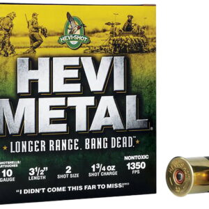 HEVI-Metal HS37502 HEVI-Metal Longer Range 10 Gauge 3.50" 1 3/4 oz 2 Shot 25 Per Box/10 Case