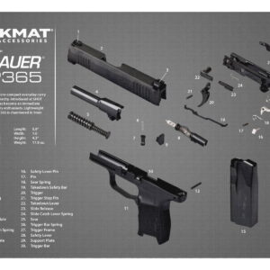 TekMat TEKR17SIG9365 Sig Sauer P365 Cleaning Mat Sig P365 Parts Diagram 11" x 17"