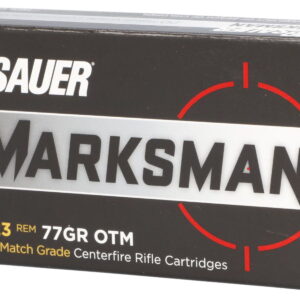 Sig Sauer E223M120 Marksman 223 Rem 77 gr Open Tip Match 20 Per Box/25 Case