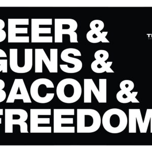 TekMat TEKR17BGBF "Beer & Guns & Bacon & Freedom" Cleaning Mat 11" x 17"