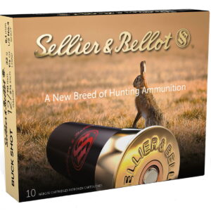 Sellier & Bellot SB12BSH Hunting 12 Gauge 2.75" 21 Pellets 1 1/8 oz 4 Buck Shot 10 Bx/ 25 Case