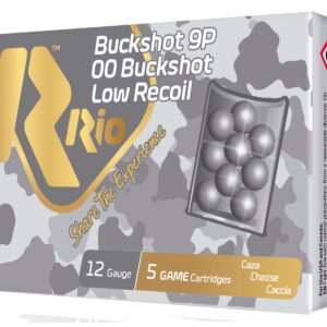 Rio Ammunition RBLR129 Royal Buck Low Recoil 12 Gauge 2.75" 9 Pellets 00 Buck Shot 5 Per Box/50 Case
