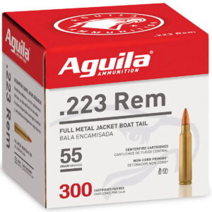 Aguila 1E223108 Target & Range Rifle 223Rem 55gr Full Metal Jacket 300 Per Box/4 Case