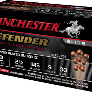 Winchester Ammo SB1200PD Defender 12 Gauge 2.75" 9 Pellets Copper Plated 00 Buck Shot 10 Per Bx/ 10 Case
