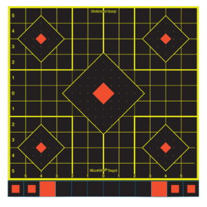 Birchwood Casey 34214 Shoot-N-C Reactive Target Self-Adhesive Paper Multi Color 5-Diamond Includes Pasters 12 PK