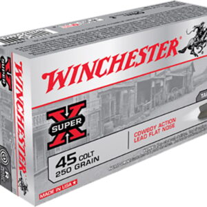 Winchester Ammo USA45CB Super X Cowboy Action 45 Colt 250 gr Lead Flat Nose 50 Per Box/10 Case