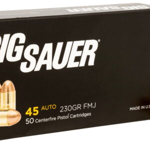 Sig Sauer E45BA350 Elite Ball 45 ACP 230 gr Full Metal Jacket 50 Per Box/20 Case