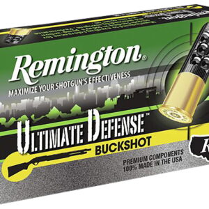 Remington Ammunition 20637 Ultimate Defense Buckshot 12 Gauge 2.75" 4 Buck Shot 5 Per Box/20 Cs