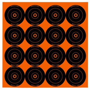 Birchwood Casey 36348 Big Burst Revealing Target Self-Adhesive Paper Black/Orange 3" Bullseye 48 Targets