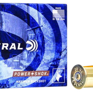 Federal F2033B Power-Shok Magnum 20Gauge 2.75" 20Pellets 1oz 3BuckShot 5 Per Box/50 Case