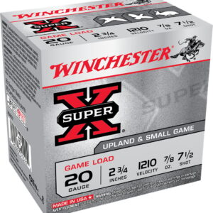 Winchester Ammo XU207 Super X Game Load 20 Gauge 2.75" 7/8 oz 7.5 Shot 25 Per Box/10 Case