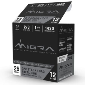 Migra Ammunitions M12S23 Staxd 12 Gauge 3" 1 1/4 oz 2/3 Shot 25 Per Box/10 Case