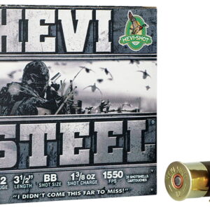 HEVI-Shot HS65088 HEVI-Steel 12 Gauge 3.50" 1 3/8 oz BB Shot 25 Per Box/10 Case