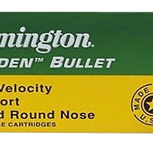 Remington Ammunition 21001 Golden Bullet 22 Short 29 gr Plated Lead Round Nose 100 Per Box/50 Cs