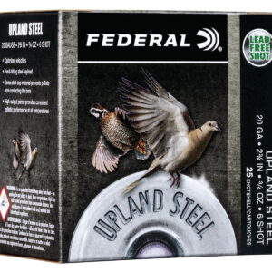 Federal USH206 Upland Field & Range 20Gauge 2.75" 3/4oz 6Shot 25 Per Box/10 Case