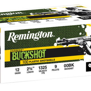 Remington Ammunition 20413 Express Buckshot 12 Gauge 2.75" 00 Buck Shot 100 Per Box/2 Cs