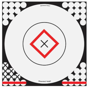 Birchwood Casey 34195 Shoot-N-C Reactive Target Bullseye Adhesive Paper Target 17.25" 5 Pack