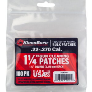KleenBore P201 Super Shooter .22 - .270 Cal 1.25" 100% Cotton Flannel 100 Per Pack