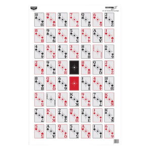 Birchwood Casey 37026 EZE-Scorer Playing Cards Paper Hanging 23" x 35" Multi-Color 5 Pack