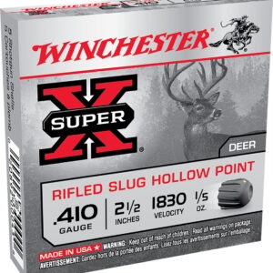 Winchester Ammo X41RS5 Super X 410 Gauge 2.50" 1/5 oz Rifled Slug Shot 5 Per Box/50 Case