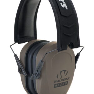 Walker's GWPRSMPASFDE Razor Slim Passive Muff 27 dB Over the Head Flat Dark Earth/Black Polymer