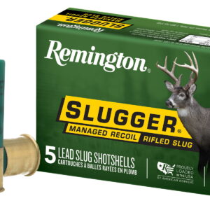 Remington Ammunition 20290 Slugger Managed-Recoil 12 Gauge 2.75" 1 oz Rifled Slug Shot 5 Per Box/20 Cs