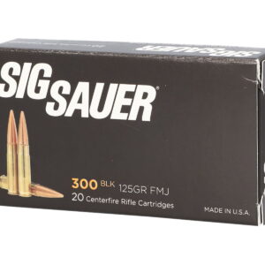 Sig Sauer E300B120 Elite Performance 300 Blackout 125 gr Full Metal Jacket 20 Per Box/25 Case