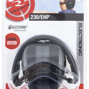 Radians 230EHP 230-EHP Slim Electronic Muff 23 dB Over the Head Black Adult 1 Pair