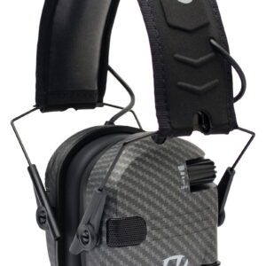 Walker's GWPRSEMCARB Razor Slim Electronic Muff 23 dB Over the Head Carbon Gray/Black Polymer