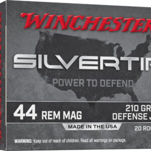 Winchester Ammo W44MST Silvertip 44 Rem Mag 210 gr Jacket Hollow Point 20 Per Box/10 Case