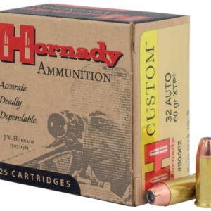 Hornady 90062 Custom 32 ACP 60 gr Hornady XTP Hollow Point 25 Per Box/10 Case