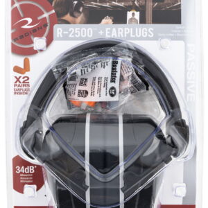 Radians R2500CS R2500 Muff Foam 25 dB 32 dB Over the Head Orange Black Adult 1 Pair