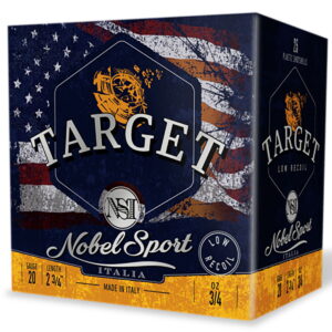 Nobel/eurosports Llc ANSLR208 Target Low Recoil 20Gauge 2.75" 3/4oz 8Shot 25 Per Box/10Case