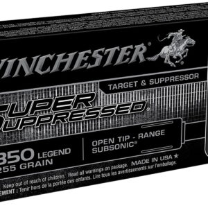 Winchester Ammo SUP350 Super Suppressed 350 Legend 255 gr Open Tip Range 20 Per Box/10 Case
