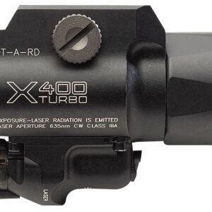 SureFire X400TARD X400T-A-RD Turbo Black Anodized 650 Lumens White LED/Red Laser