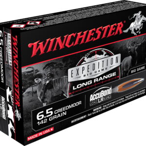 Winchester Ammo S65LR Expedition Big Game Long Range 6.5 Creedmoor 142 gr Nosler AccuBond Long Range 20 Per Box/10 Case